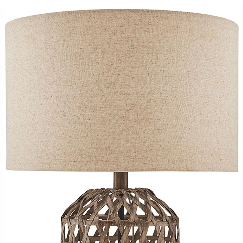 The Lighting and Interiors Beaton Rattan Woven Base Table Lamp Image 4
