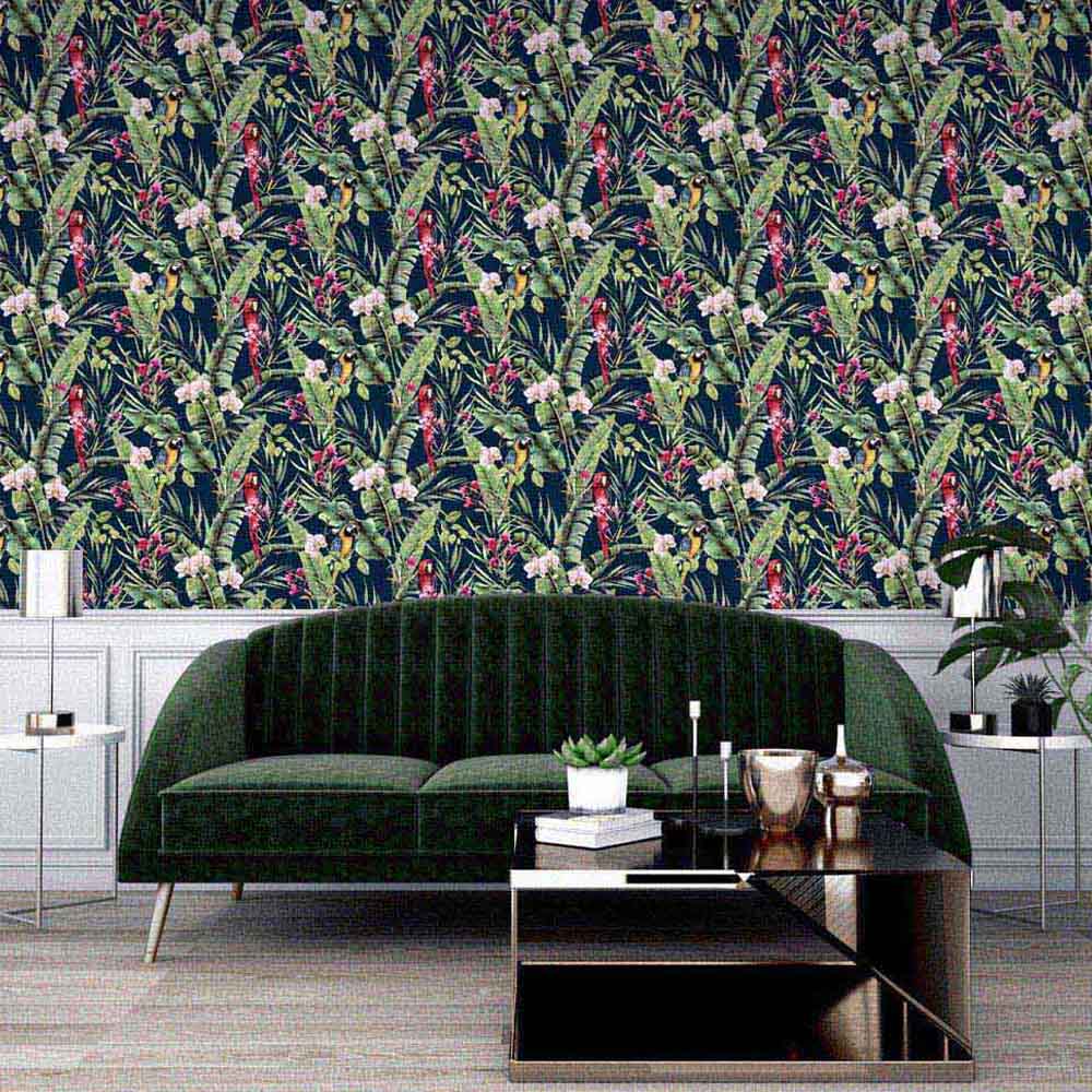Arthouse Pretty Polly Navy Multi Wallpaper Image 3