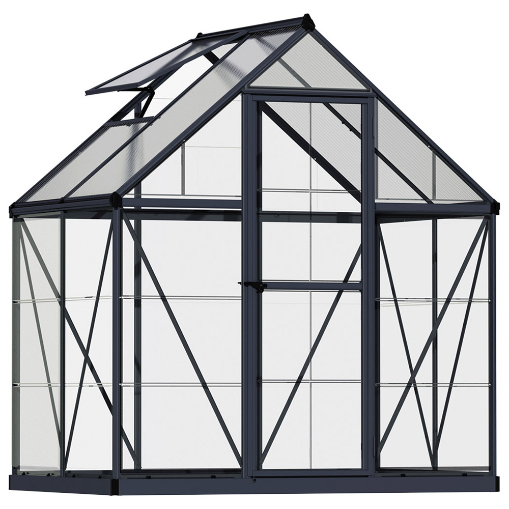 Palram Canopia Hybrid Grey Polycarbonate 6 x 4ft Greenhouse Image 1