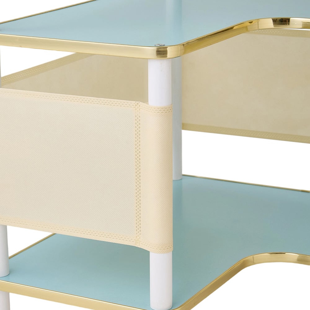 Living and Home 4 Shelf MDF L-Shaped Corner Bookshelf Image 4