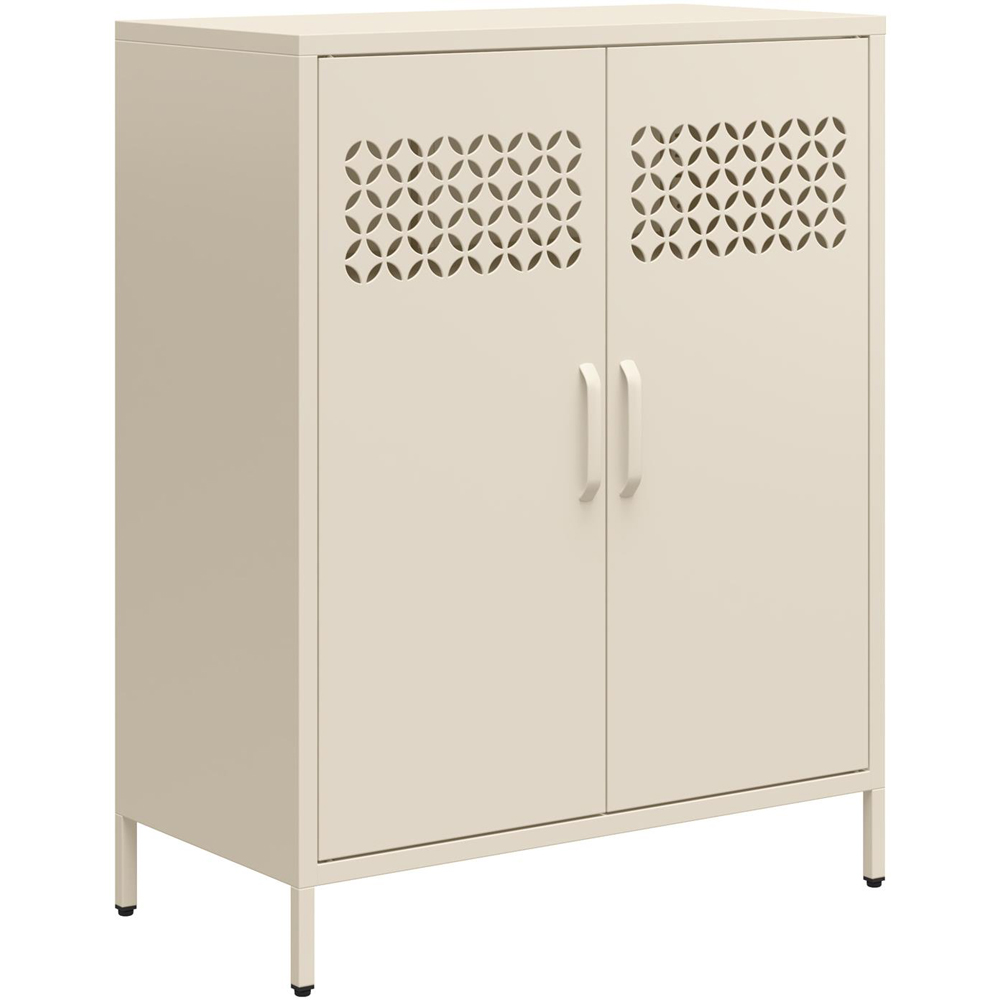 Dorel Annie 2 Door Parchment Metal Cabinet Image 2