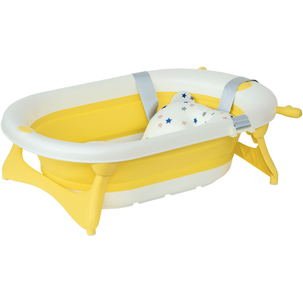 Portland Yellow Baby Foldable Bath Tub Image 1