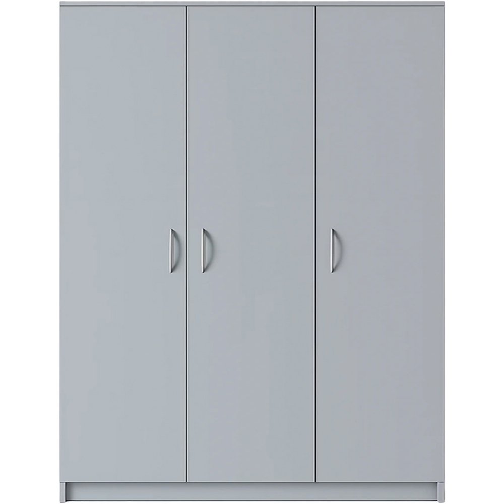 TJ'S Venice 3 Door Grey Wide Wardrobe Image 2