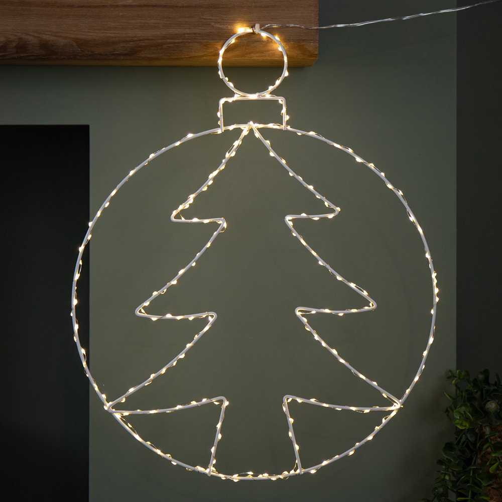 Samuel Alexander Warm White LED Light Up Tree Bauble Hanging Christmas Decoration Image 5