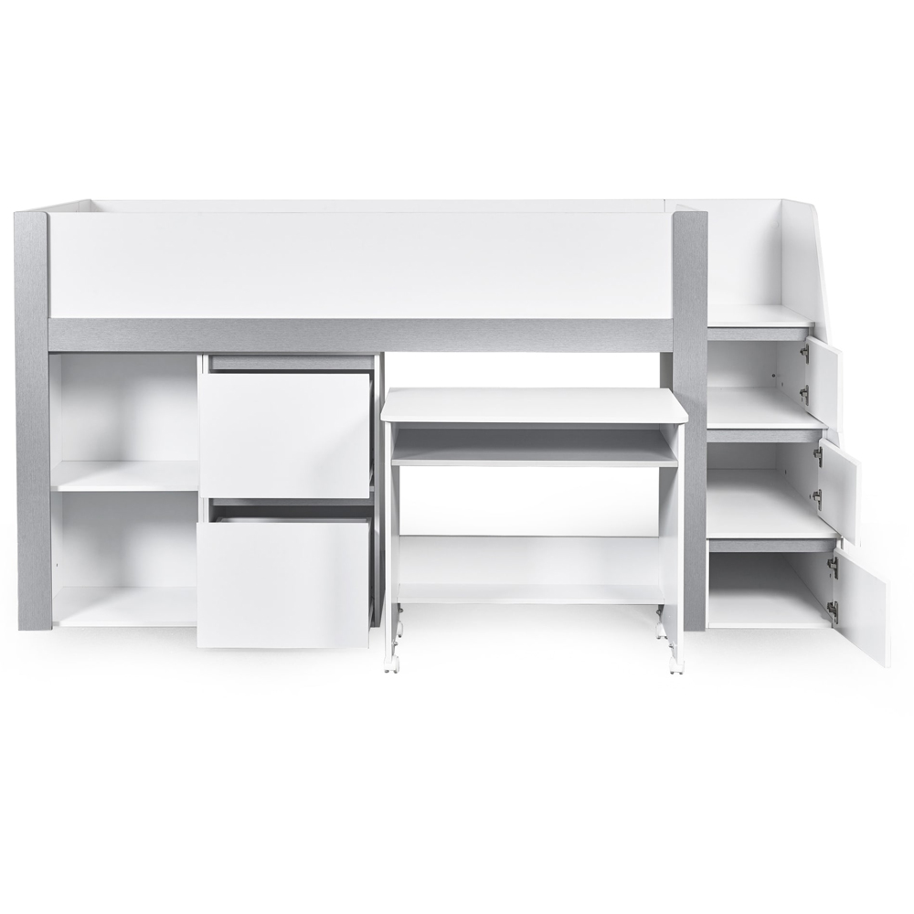 Julian Bowen Gaia Single White and Silver Mid Sleeper Bed Image 6