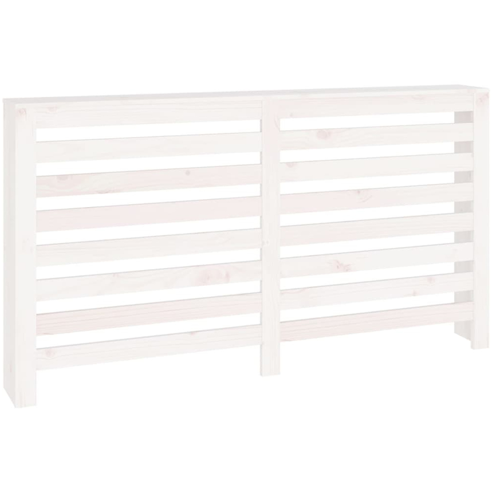 vidaXL White Solid Pine Wood Radiator Cover 153 x 19 x 84cm Image 1