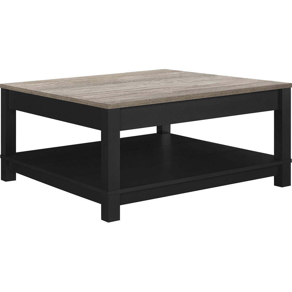 Dorel Carver Black Single Shelf Coffee Table Image 2
