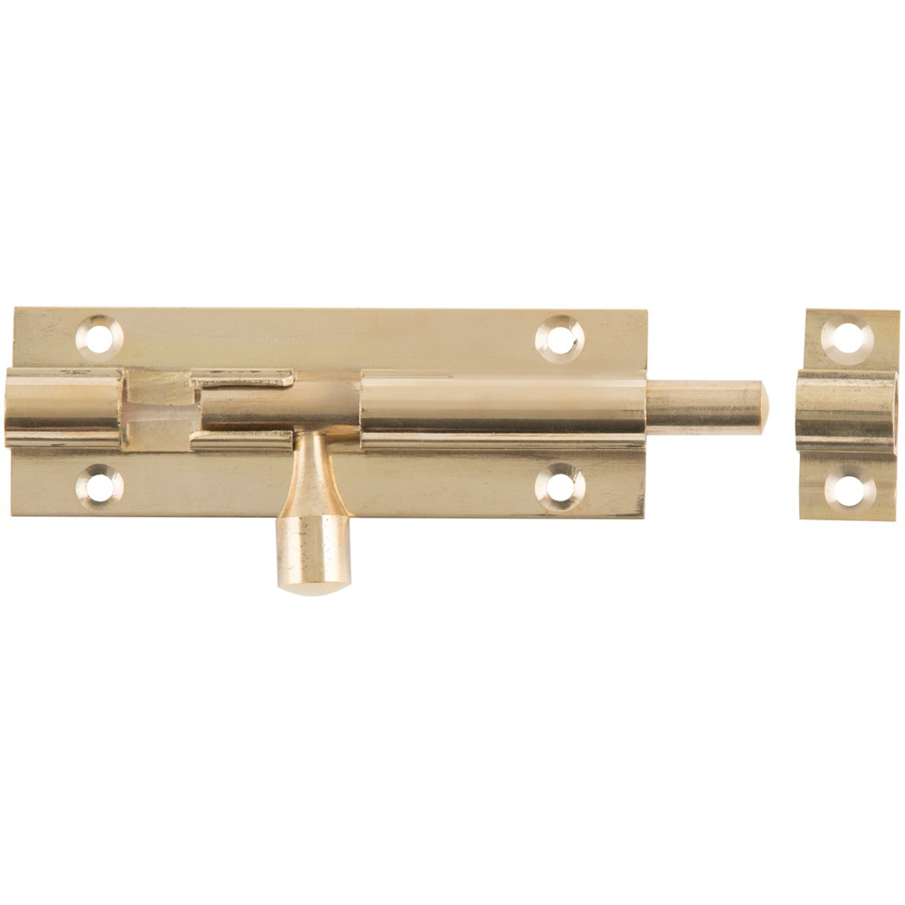 Hiatt 8cm Brass Straight Door Bolt Image 1