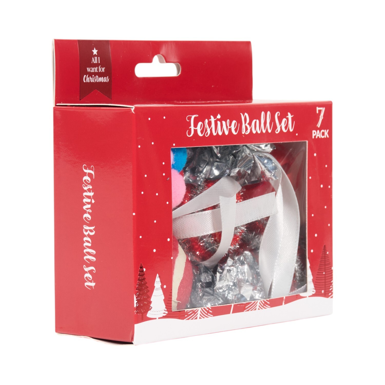 Pack of 7 Festive Cat Balls Image 3