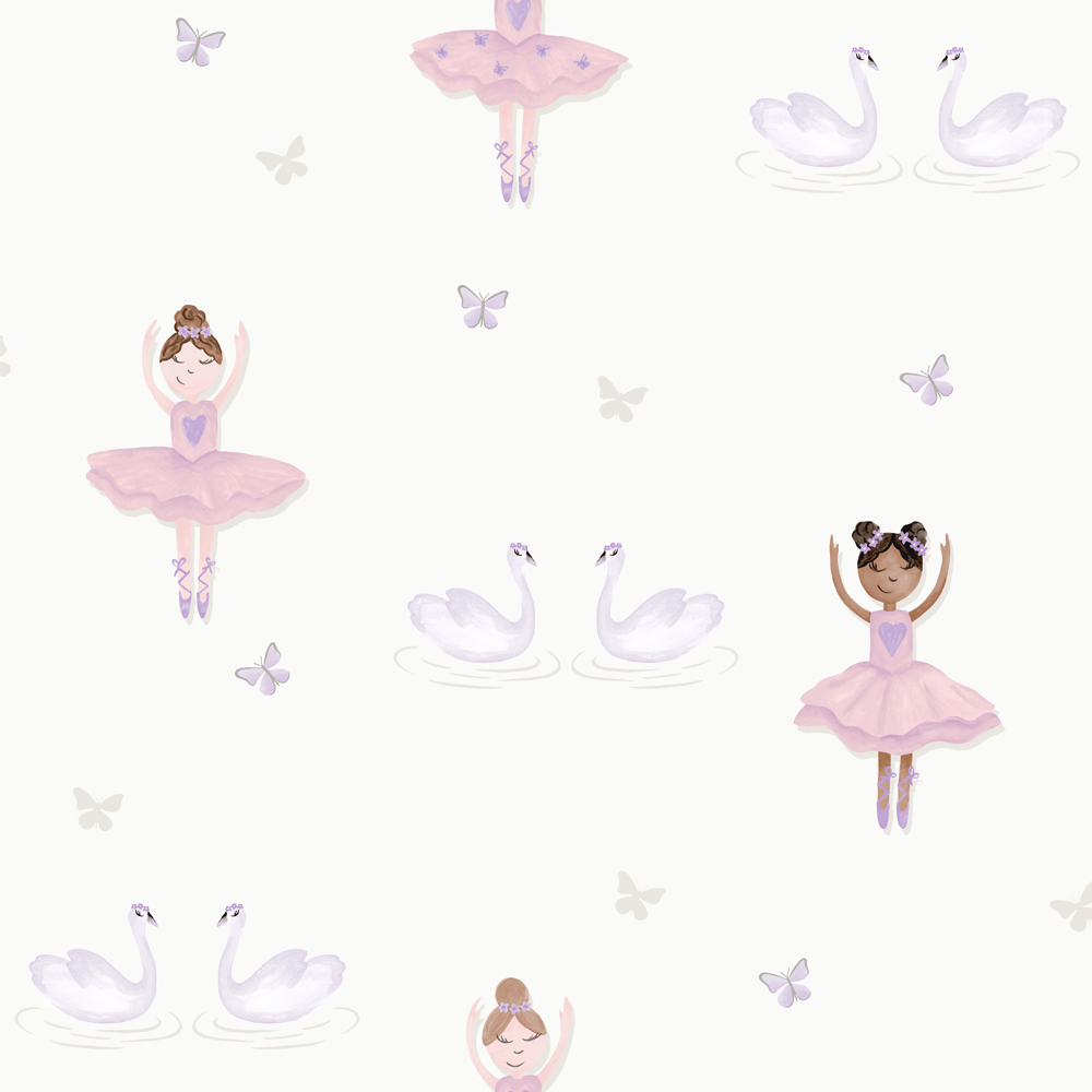 Holden Ballerina Cream and Pink Wallpaper Image 1