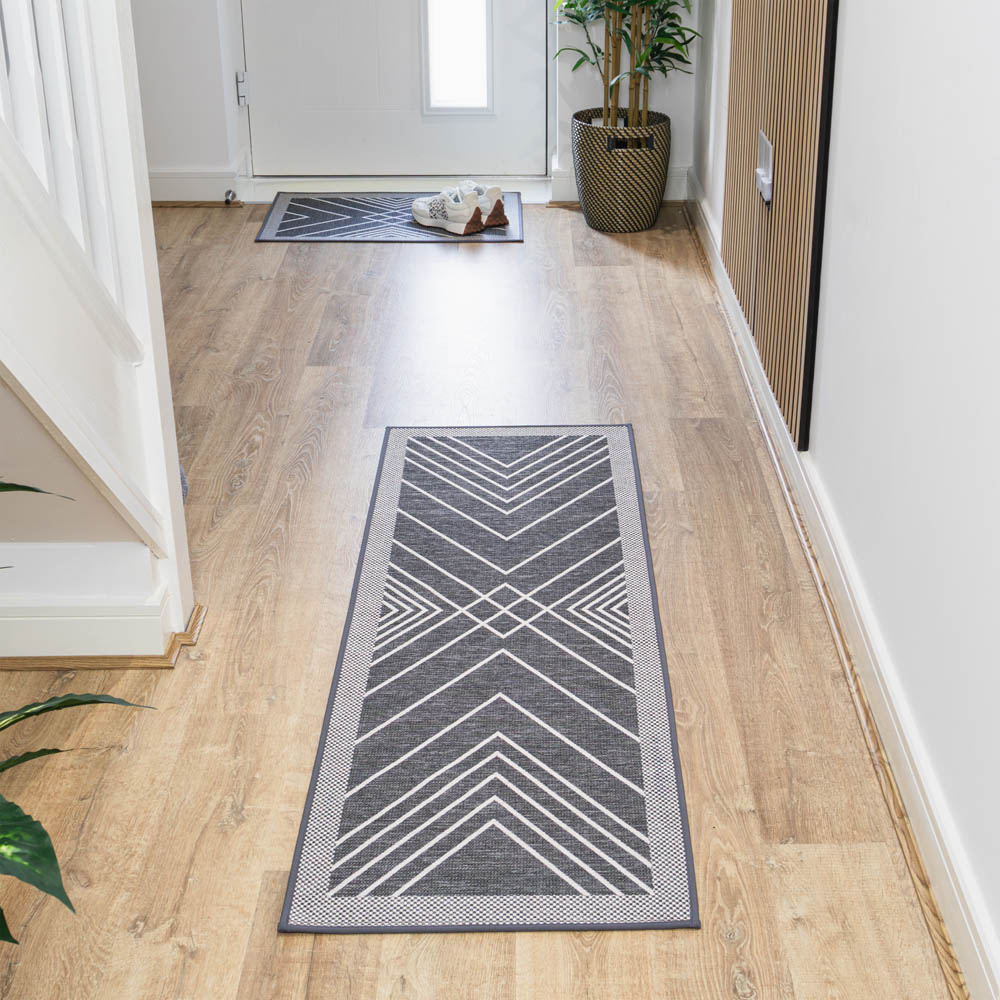 JVL Expression Stripes Rubber Backed Door Runner 50 x 150cm Image 2