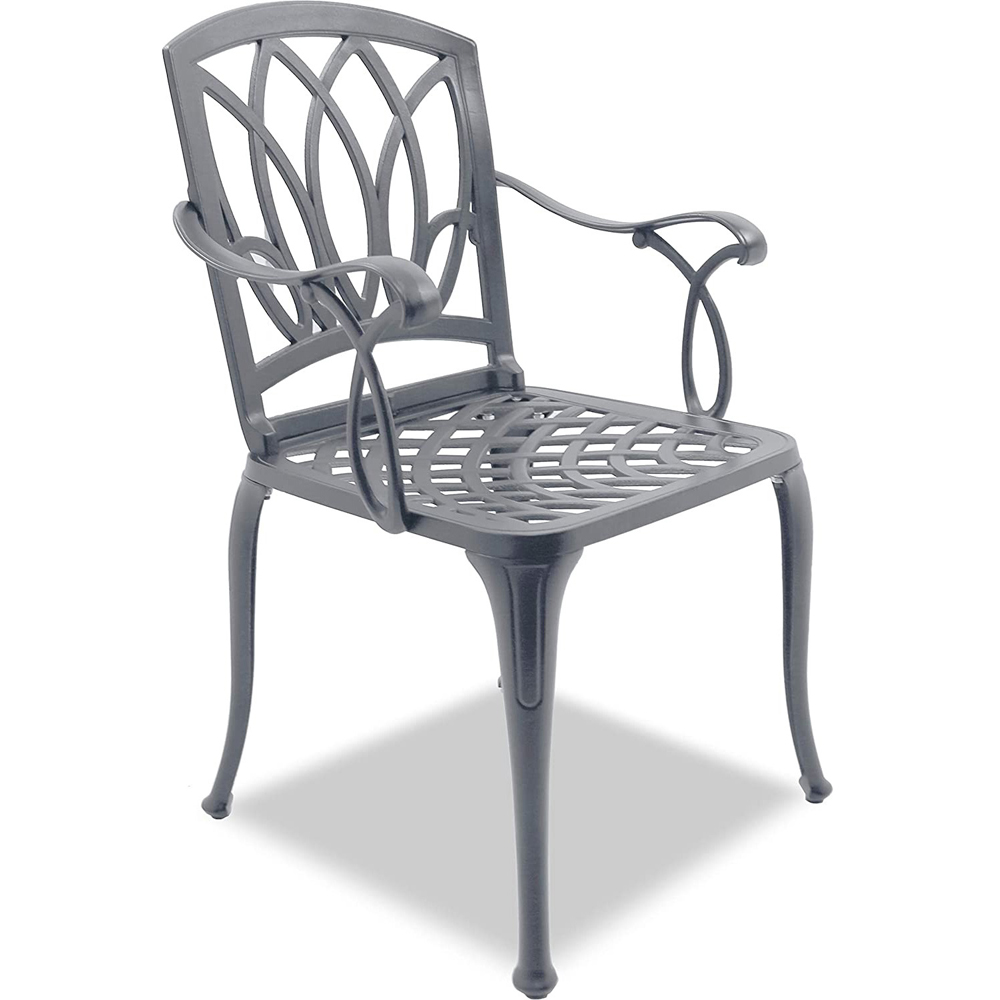 Centurion Supports Positano 2 Seater Grey Aluminium Bistro Set with Table Image 7