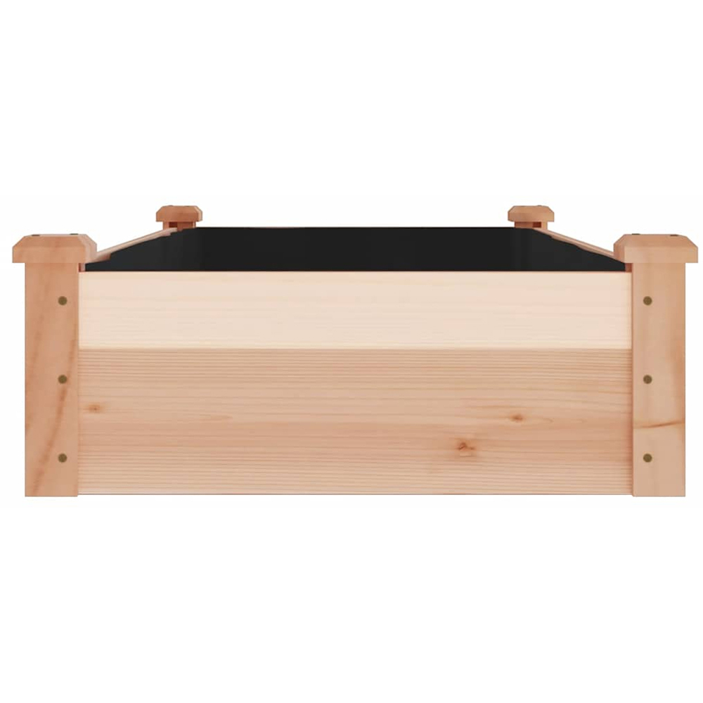 vidaXL Natural Fir Wood Raised Garden Bed with Liner 25 x 60 x 120cm Image 4