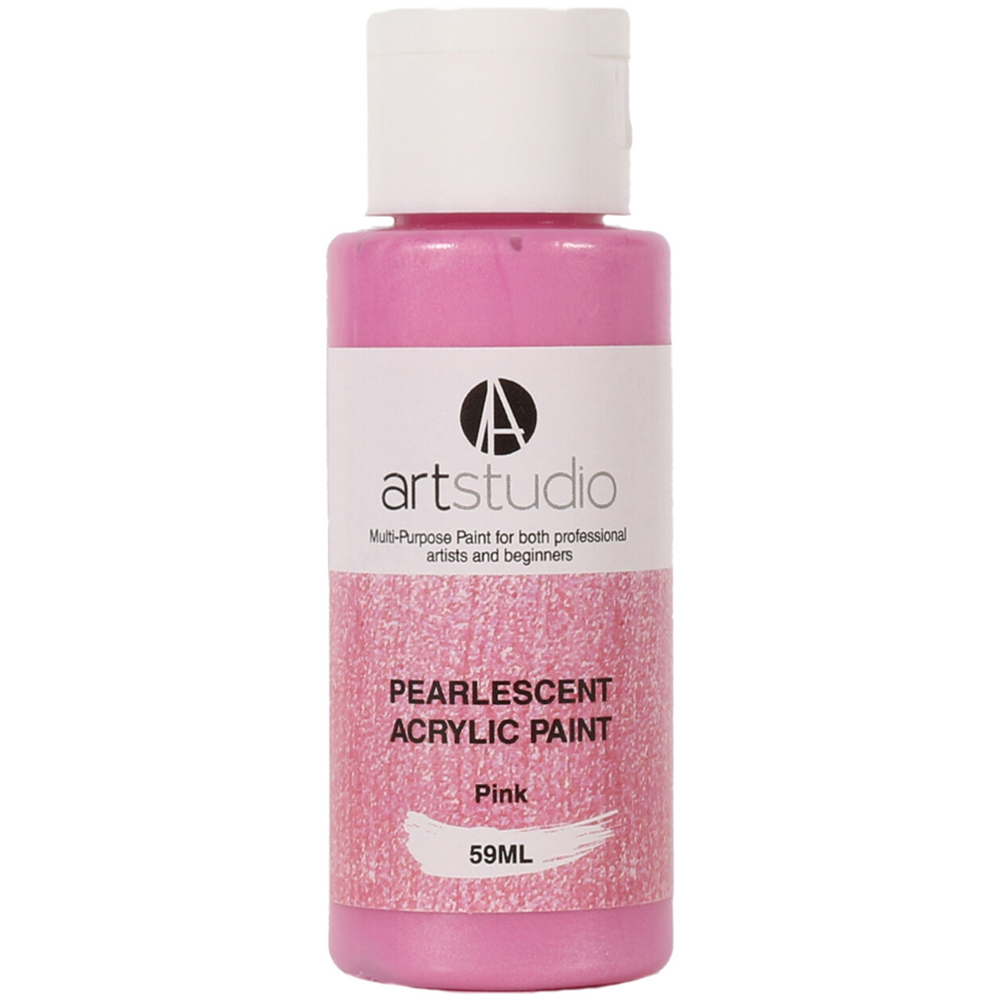 Art Studio Acrylic Pearlescent Paint - Pink Image