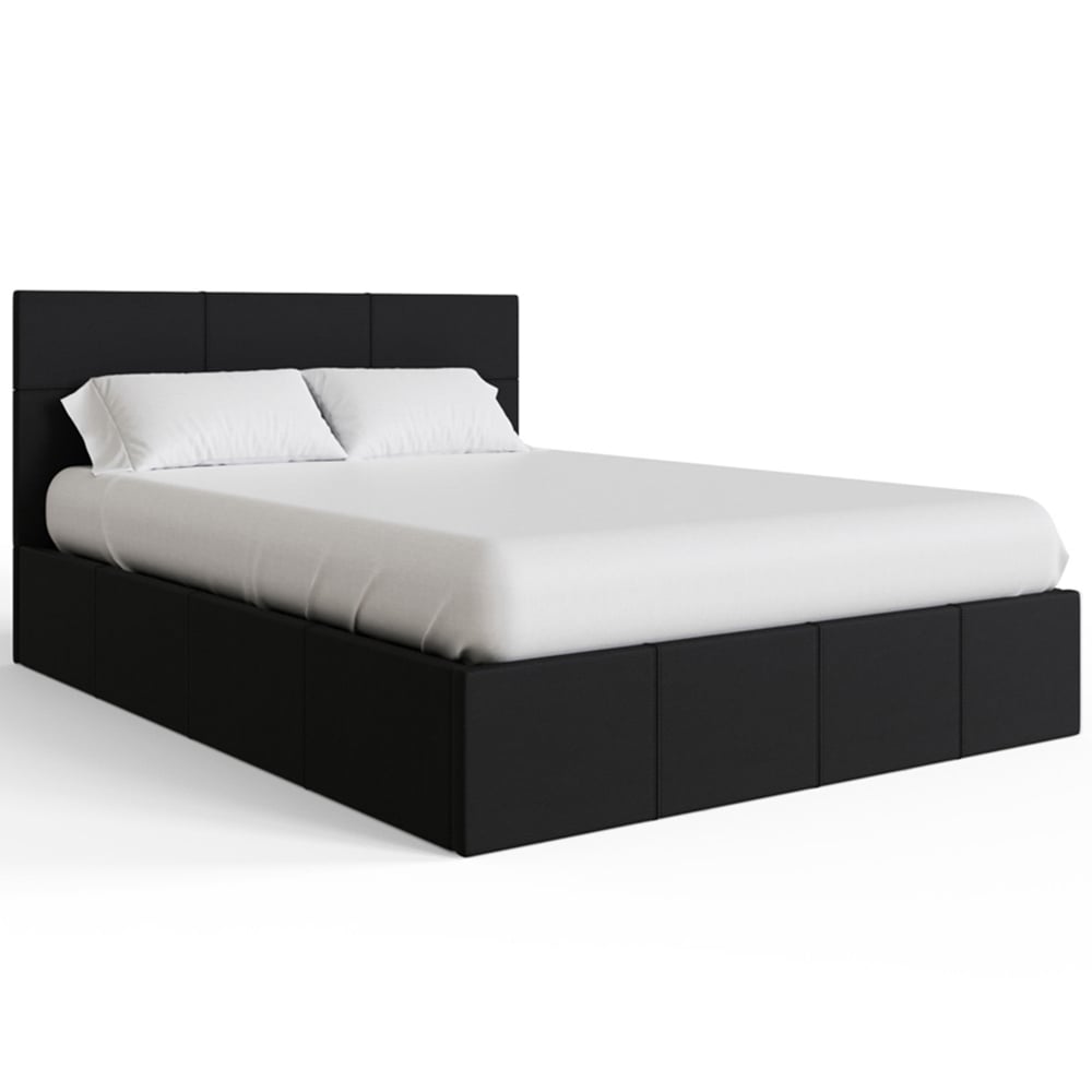 GFW Double Black Side Lift Ottoman Bed Image 2
