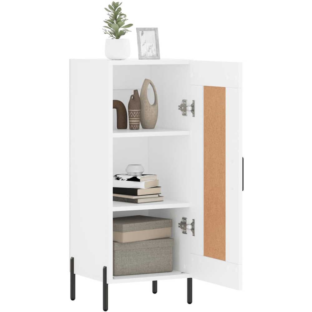 vidaXL Single Door White Sideboard Image 4