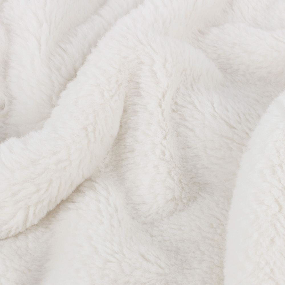 furn. Kallu Ecru Double-Sided Faux-Fur Throw 130 x 180cm Image 4