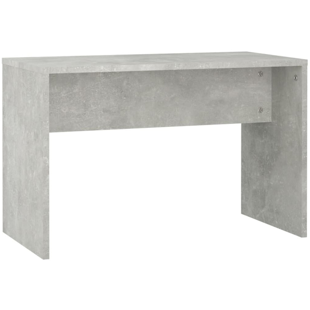 vidaXL Single Door Single Drawer 3 Shelf Concrete Grey Dressing Table Set with LED Lights Image 7