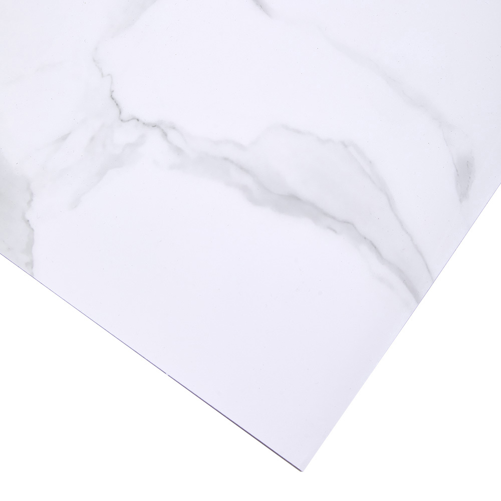 Living and Home Marble Patterned White Marble PVC Self Adhesive Wall Sticker 10 Pack Image 8