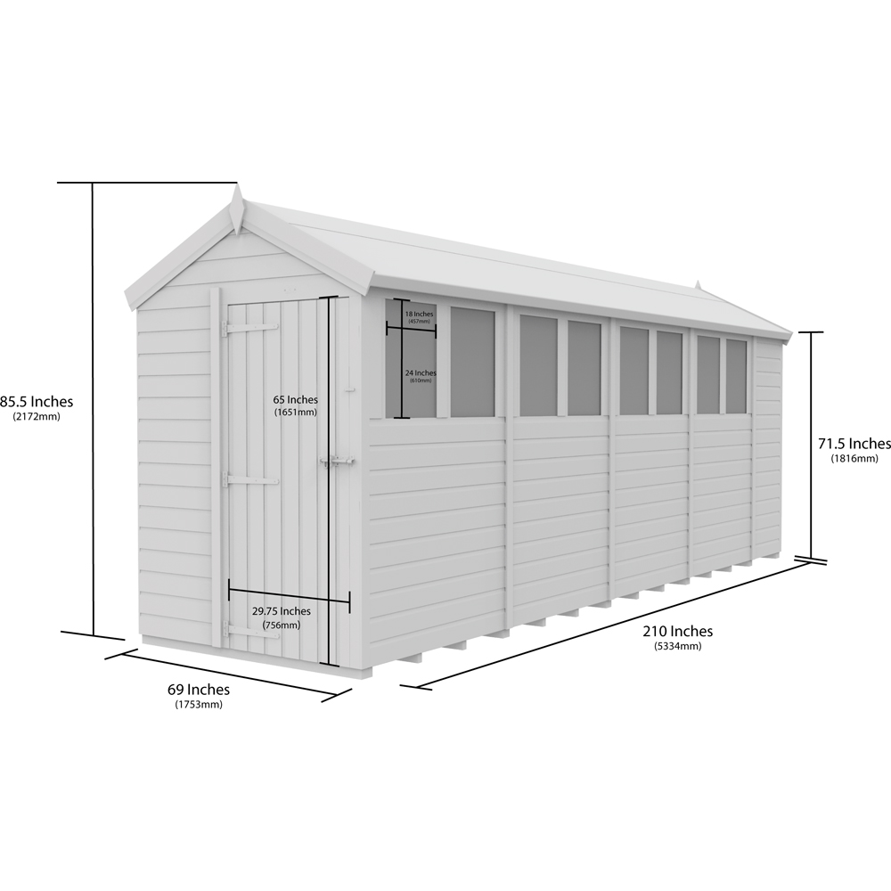 DIY Sheds 5 x 18ft Tongue and Groove Timber Apex Security Garden Shed Image 9