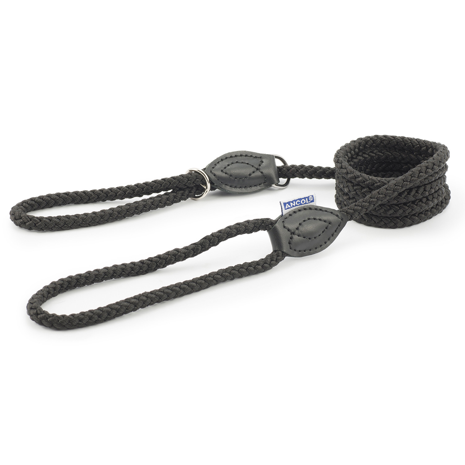 Ancol Nylon Rope Slip Control Lead - Black Image