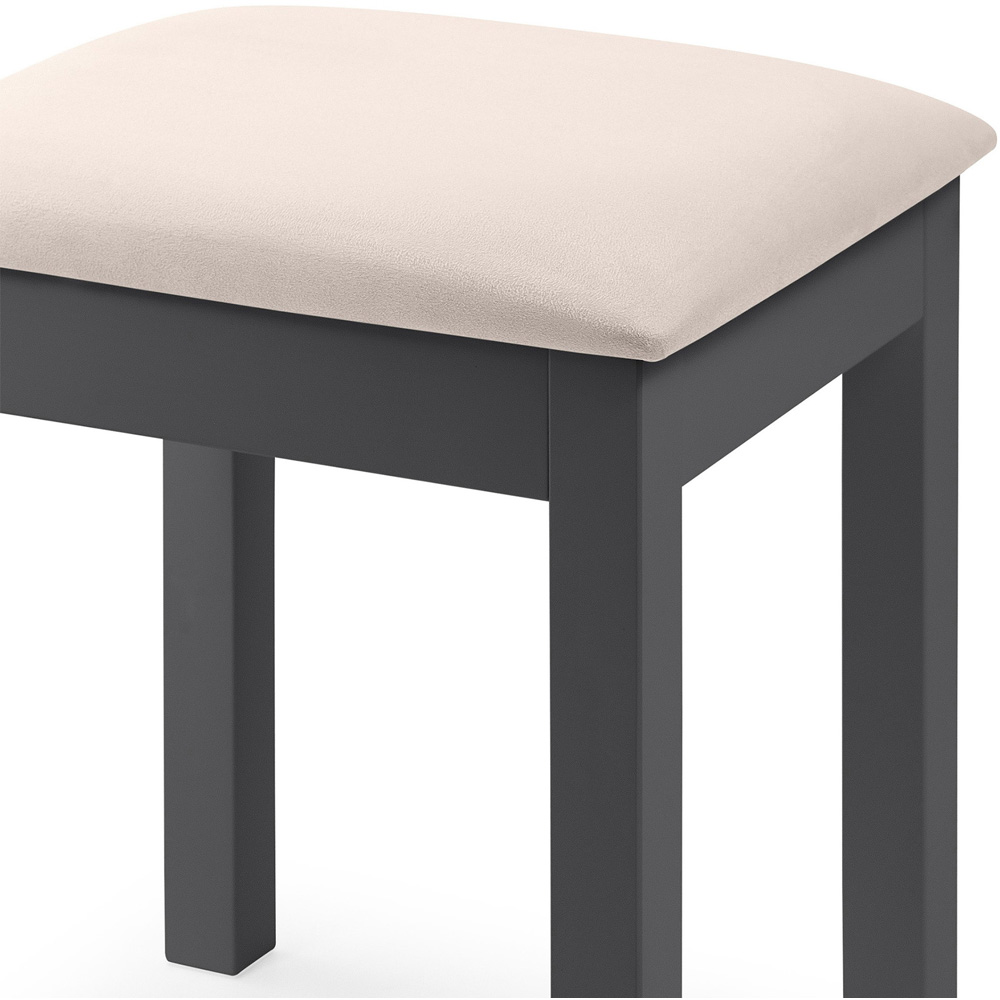 Julian Bowen Maine Anthracite Dressing Table Stool Image 3