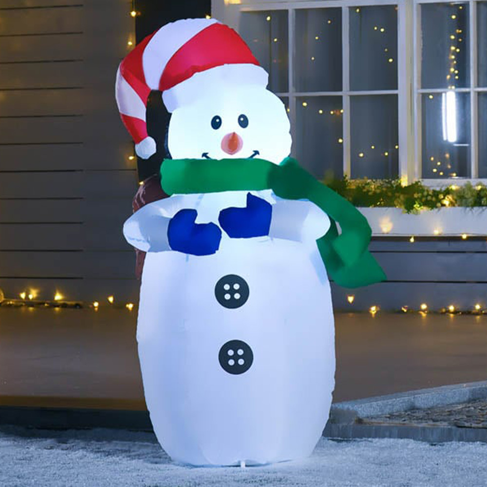 Everglow LED Inflatable Christmas Snowman Decoration 3.9ft Image 1