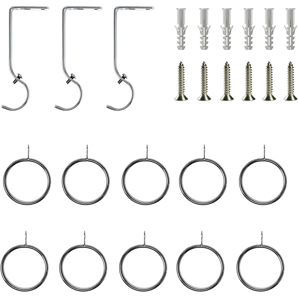 Home Treats 40 to 325cm Extendable Black Nickel Flat Curtain Pole Image 5