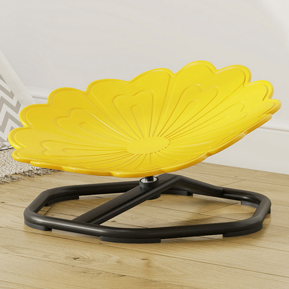 Tommy Toys Yellow Kids Flower Shaped Swivel Sensory Spinning Chair Image 1