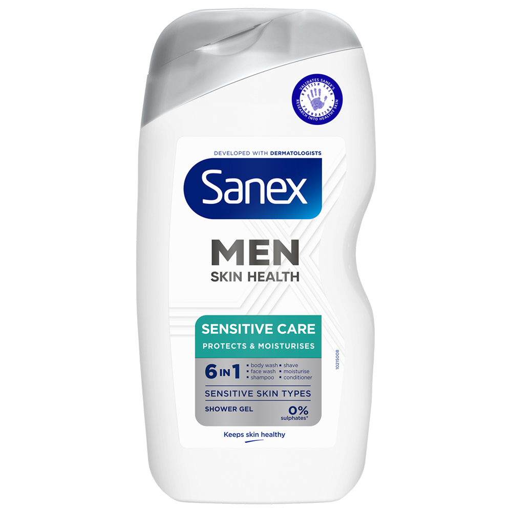 Sanex Men Skin Health Sensitive Care Shower Gel 400ml Image 1