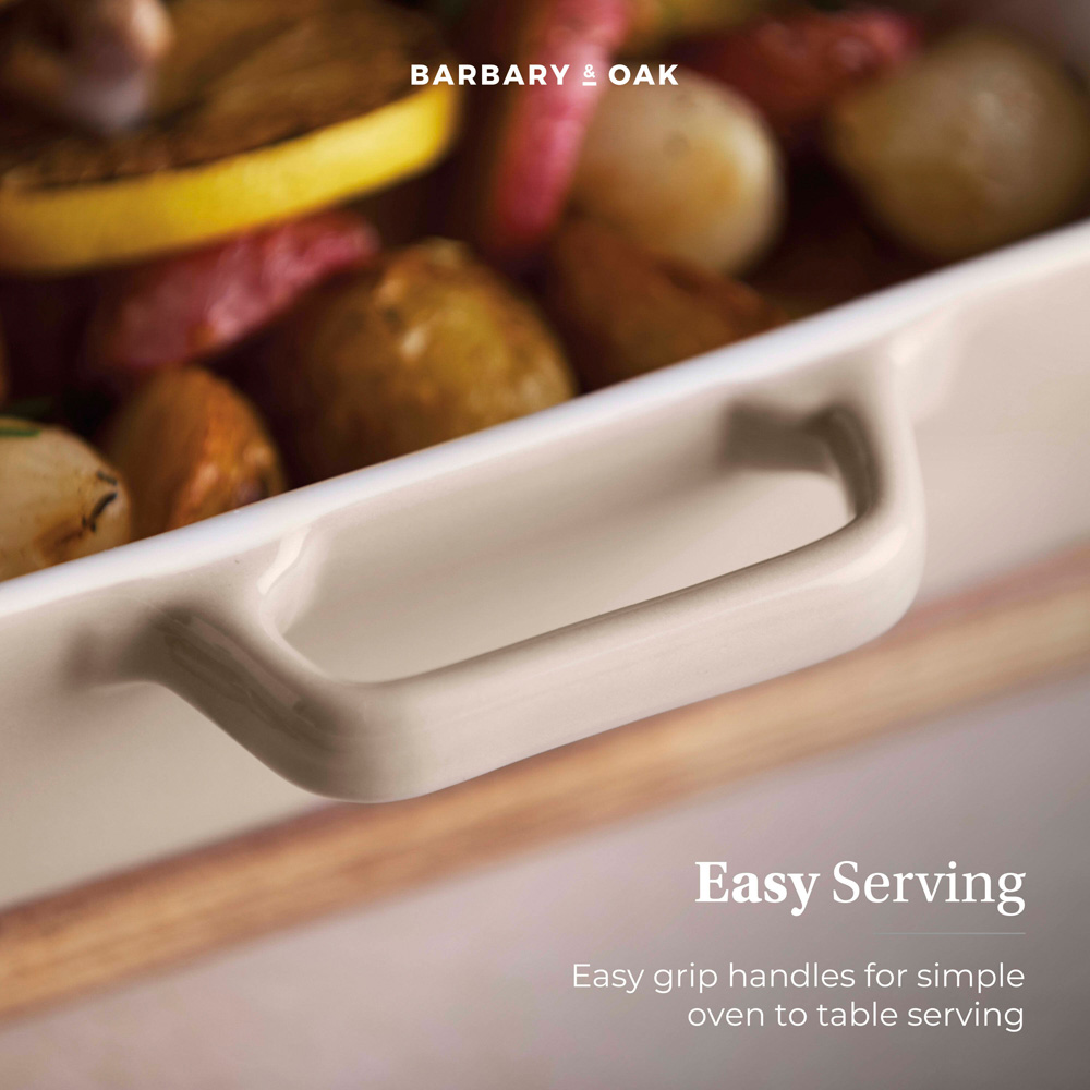 Barbary & Oak Nattura 20.5cm Set of 2 Cashmere Stoneware Square Baking Dish Image 5