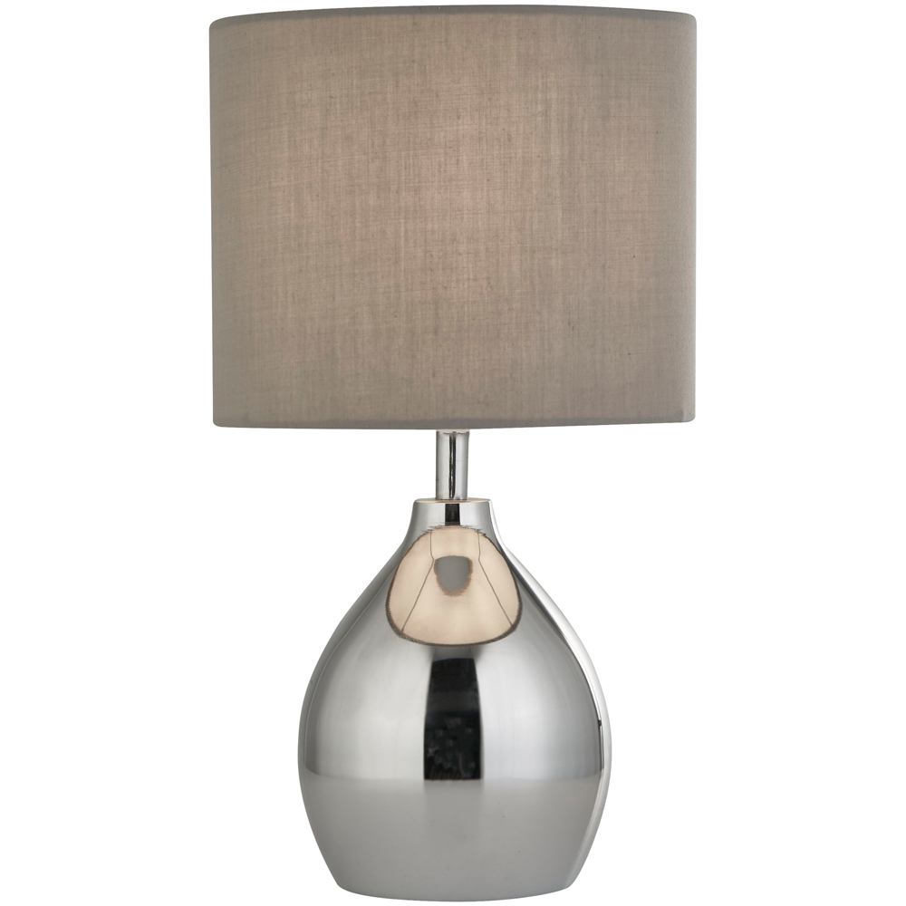 Lighting Collection Chrome Table Lamp Image 3