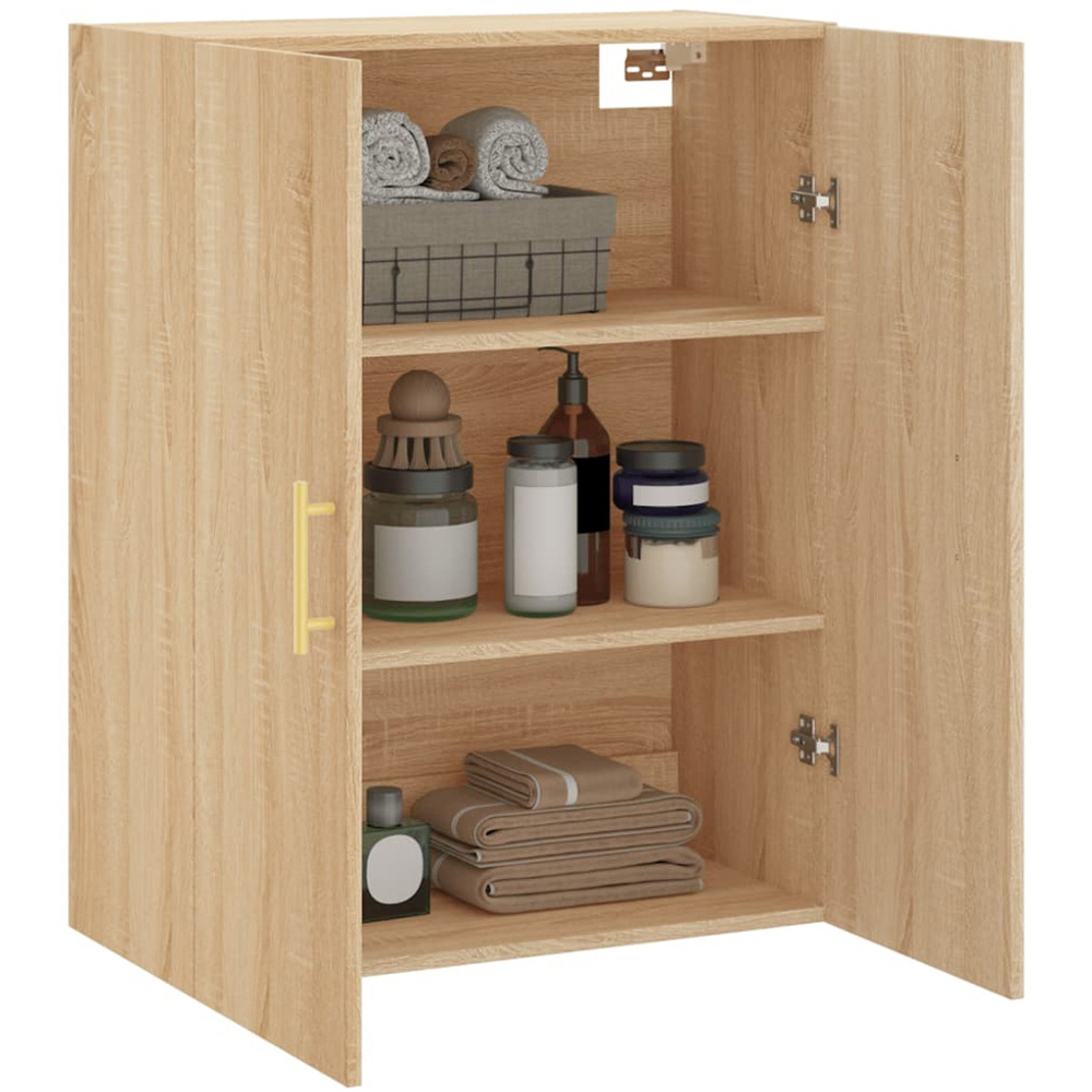 vidaXL 2 Door Brown Sonoma Oak Wall Mounted Cabinet Image 5