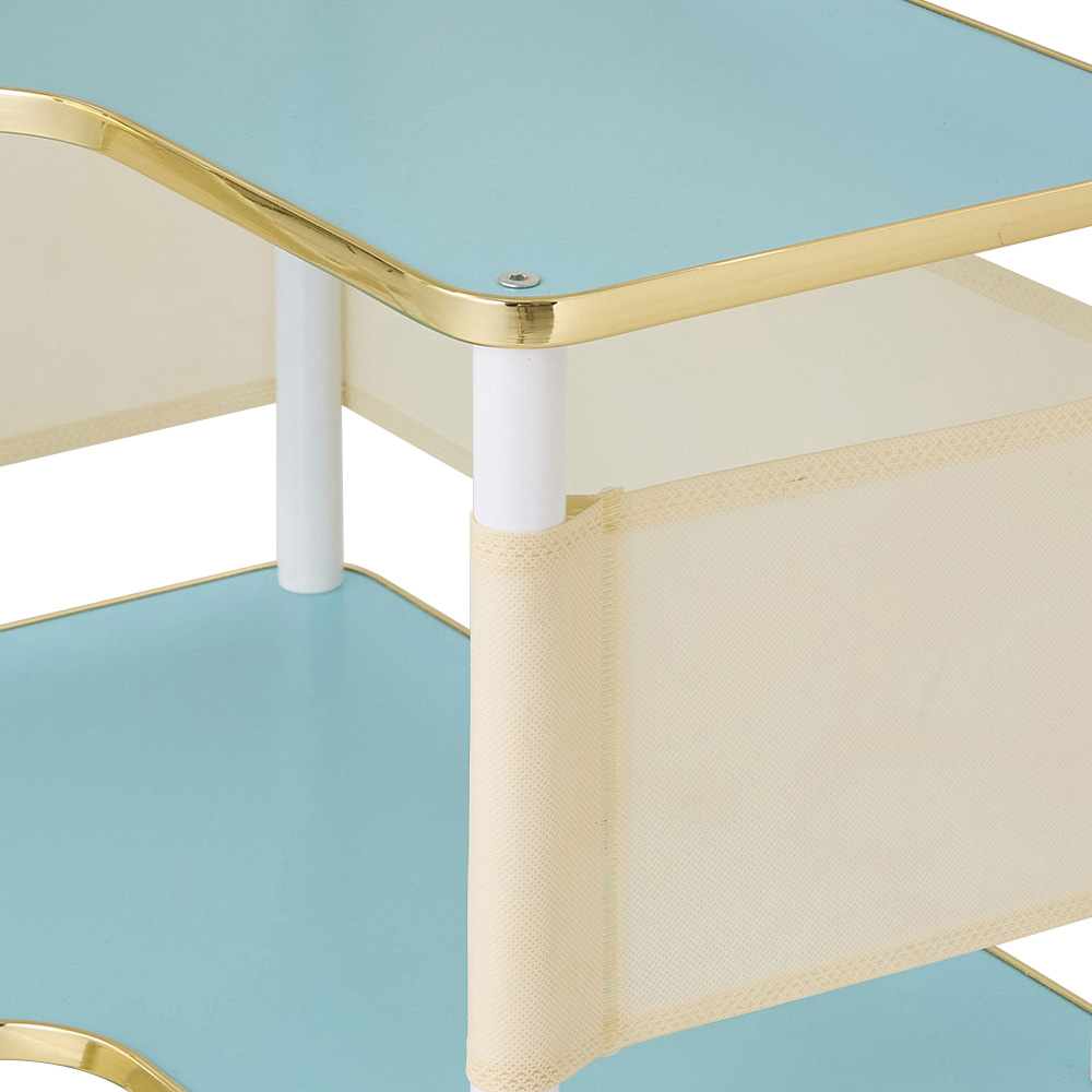 Living and Home 4 Shelf MDF L-Shaped Corner Bookshelf Image 5