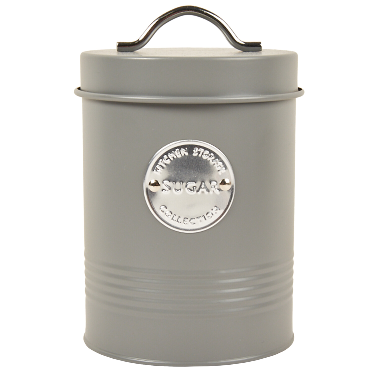 Ribbed Canister - Grey / 17.5cm / Sugar Image 1