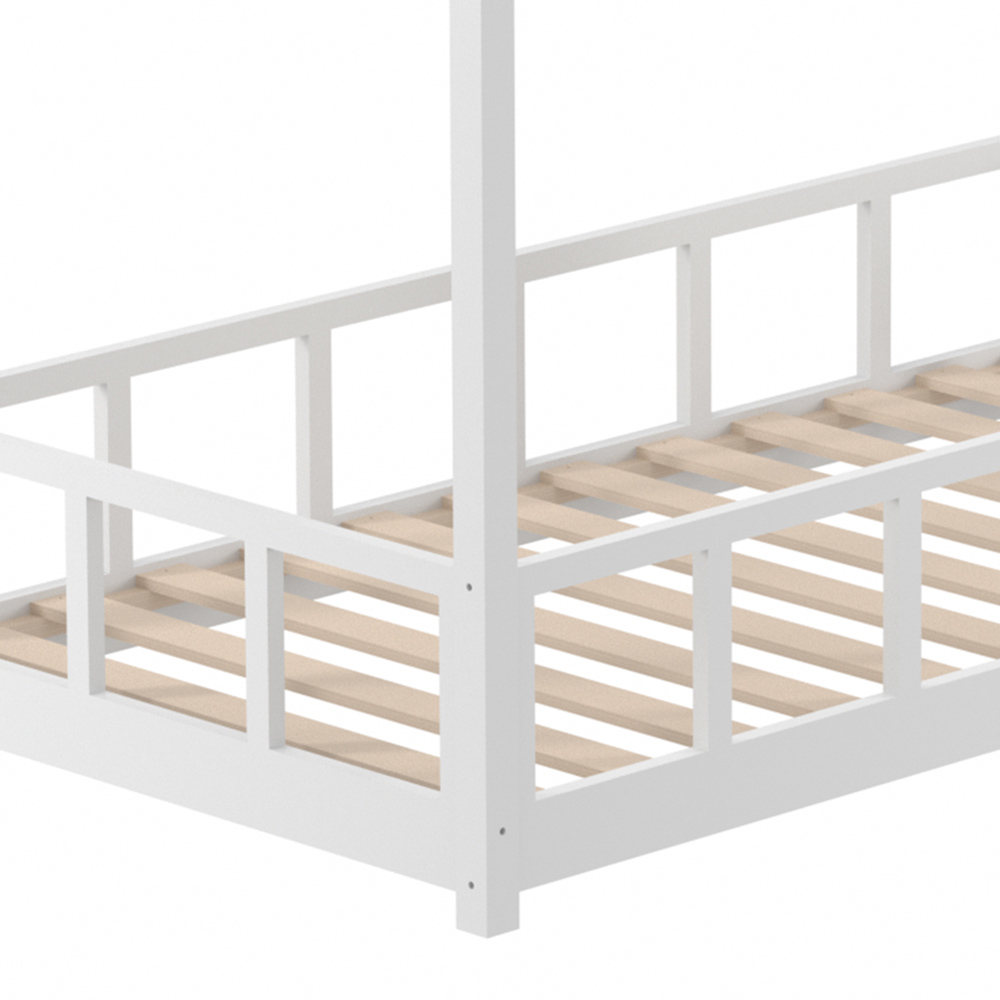 Living and Home Kids Pine Wood House Bed Frame Image 5
