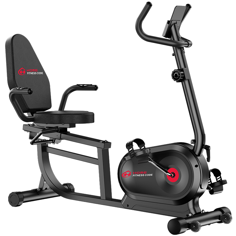 Rattrix X1 Black 16-Level Resistance Recumbent Exercise Bike Image 1