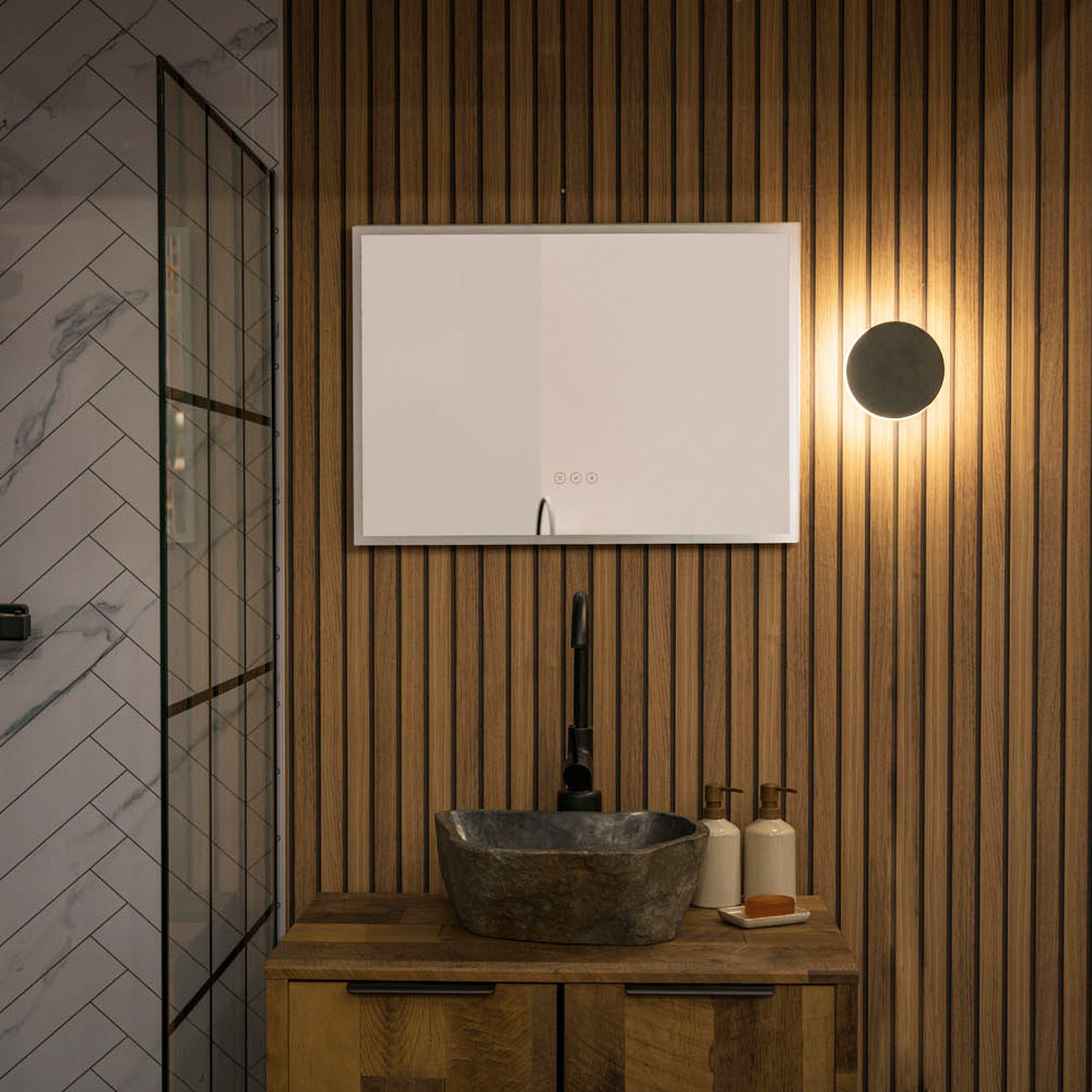 ValueLights Infinity Black Backlit Circle Integrated LED Wall Light Image 5
