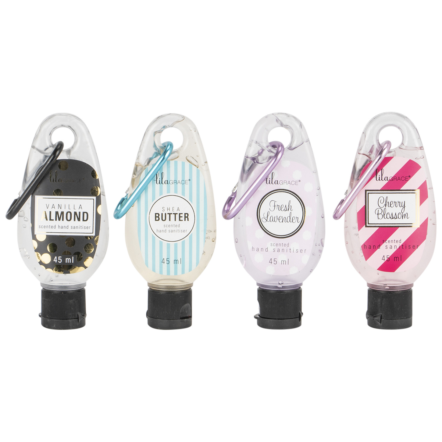 Single Lila Grace Dots and Stripes Hand Sanitiser 45ml in Assorted styles Image