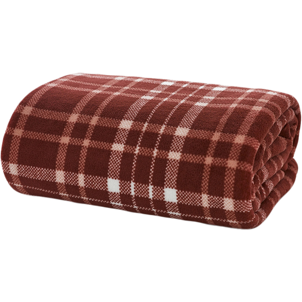 Deyongs Merlot Snuggle Touch Tartan Throw 140 x 180cm Image 1