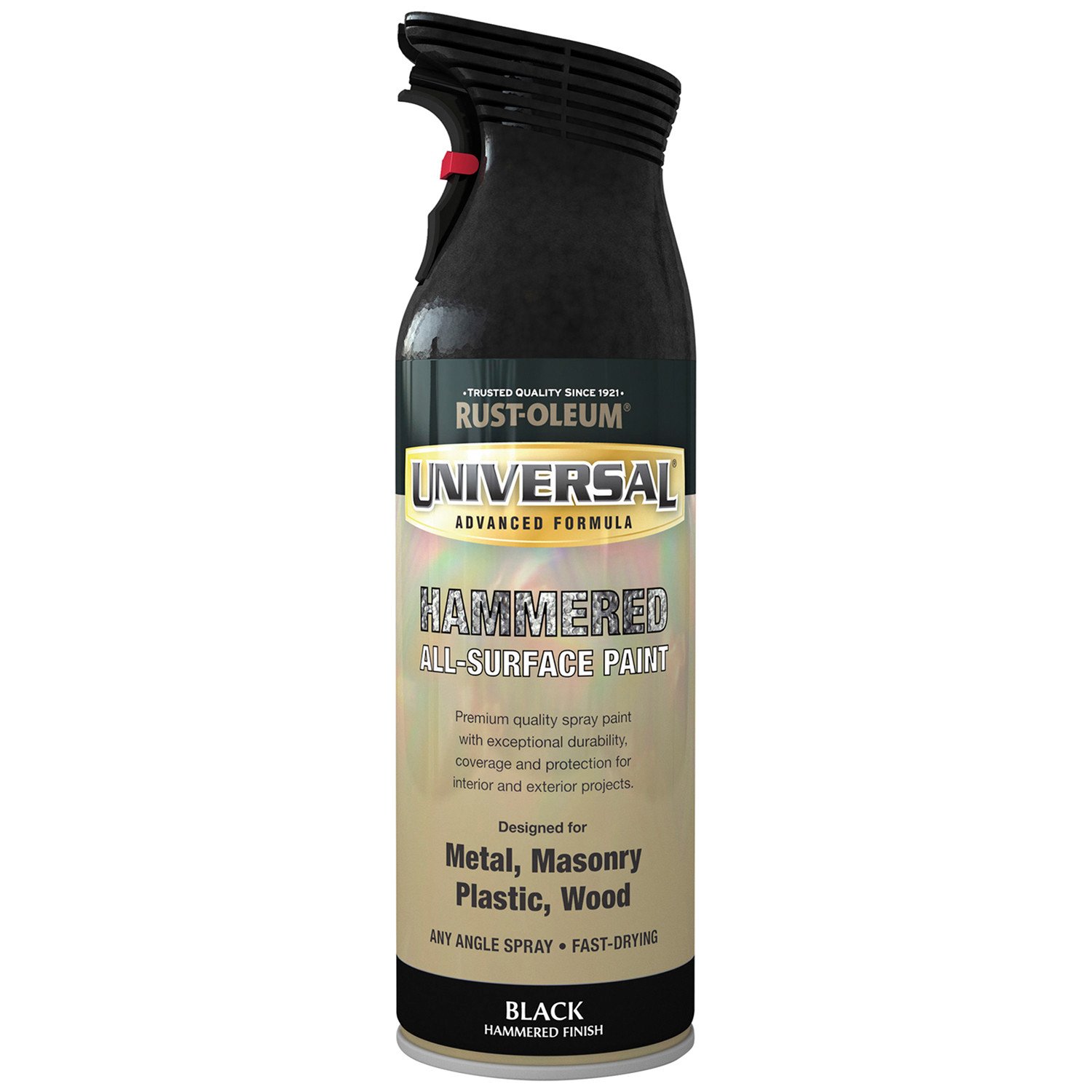 Rust-Oleum Universal Hammered Black Metallic Spray Paint 400ml Image