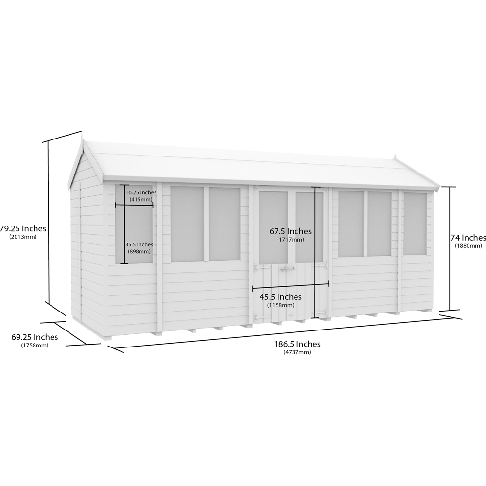 DIY Sheds 16 x 6ft Tongue and Groove Timber Apex Summerhouse Image 9