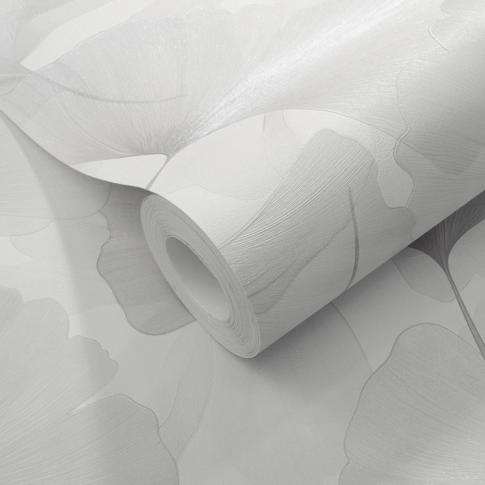 Erismann Elysium Ginko Dream Light Grey Wallpaper Image 2