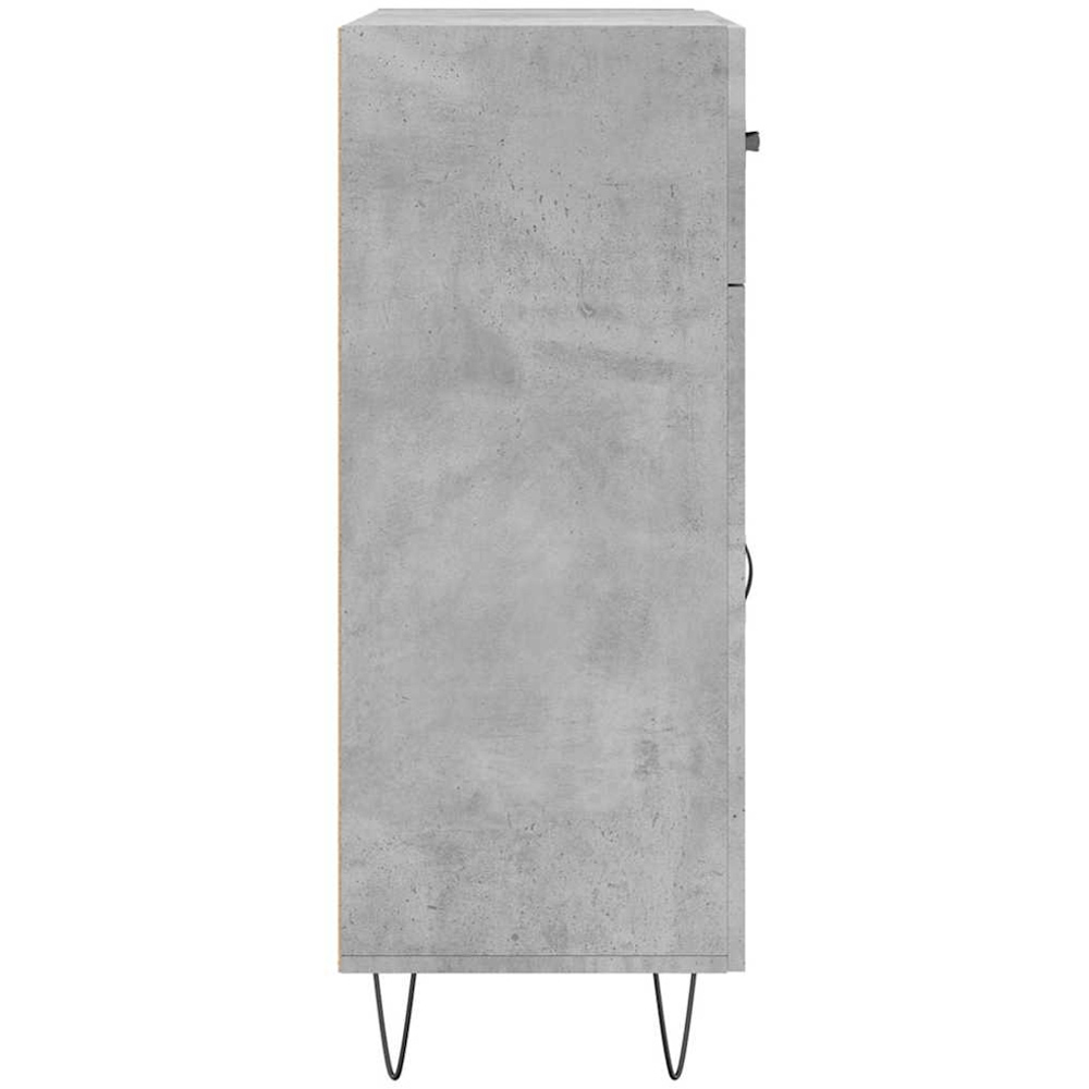 vidaXL 2 Door 2 Drawer Concrete Grey Wooden Sideboard Image 7