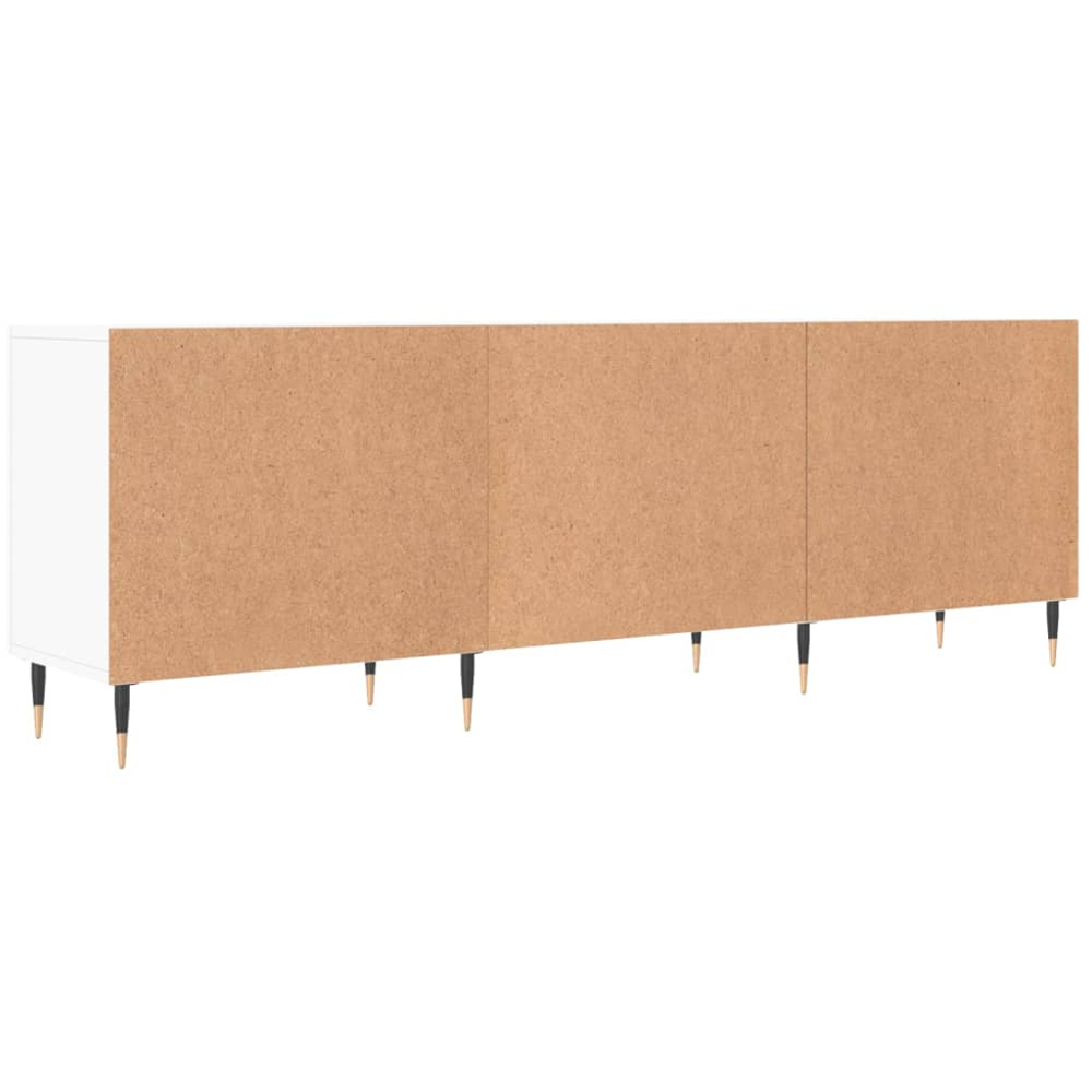 vidaXL 2 Door 2 Shelf White TV Cabinet Image 8