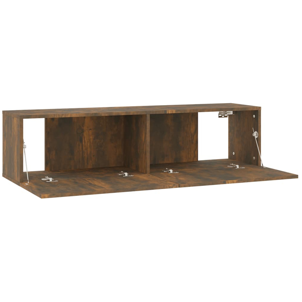 vidaXL 2 Door Smoked Oak Wall Mounted TV Cabinet Image 7