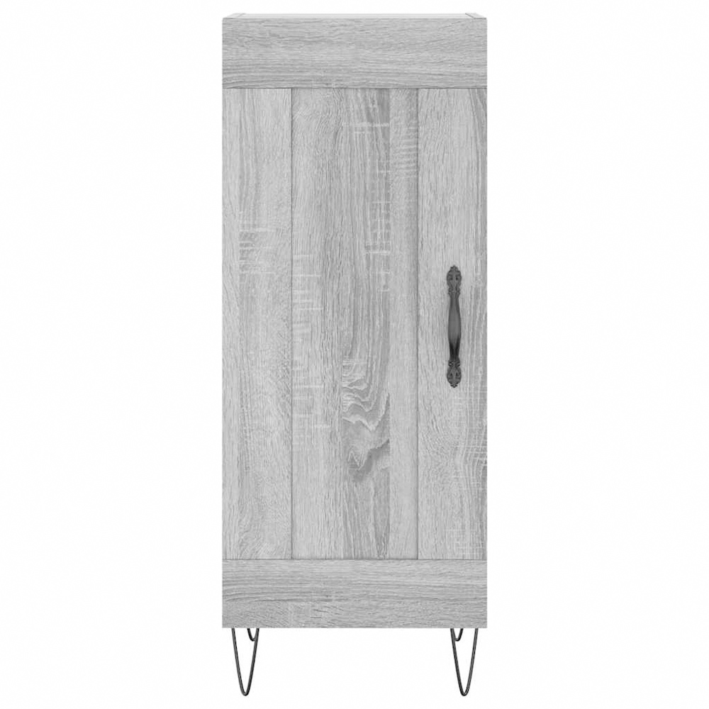 vidaXL Single Door Grey Sonoma Wooden Sideboard Image 5