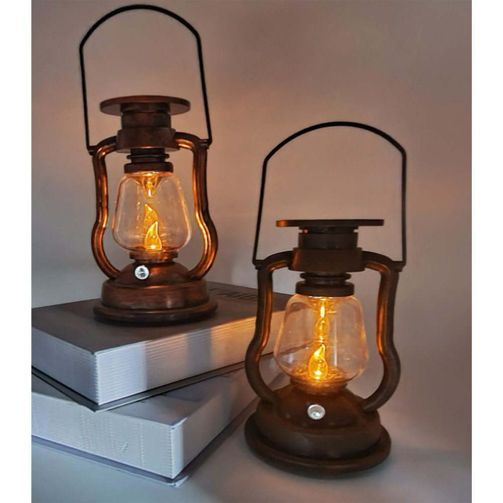 Avilo Warm White LED Solar Vintage Hanging Lantern Image 5