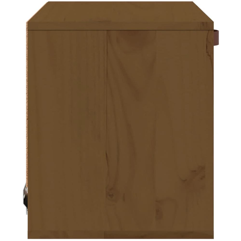 vidaXL Single Door Honey Brown Solid Pine Wood Wall Cabinet Image 3