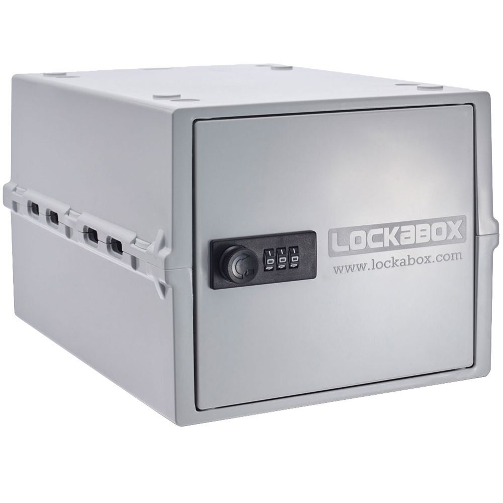 Lockabox One Opal White Lockable Safe Box 10.5L Image 1